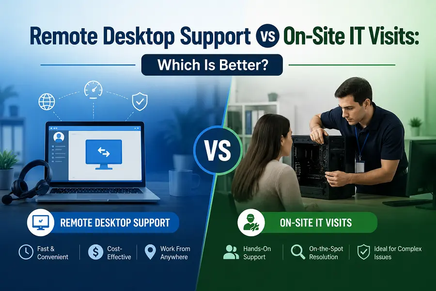 Remote Desktop Support vs On-Site IT Visits